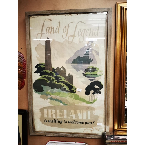 1240 - Land of Legend - Ireland Is Waiting To Welcome You framed travel print {105 cm H x 69 cm W}.