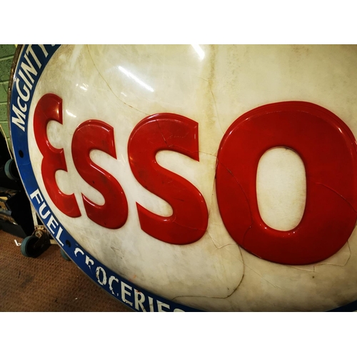 1254 - Esso McGintys Filling Station perspex double sided advertising sign {136 cm H x 183 cm W}.