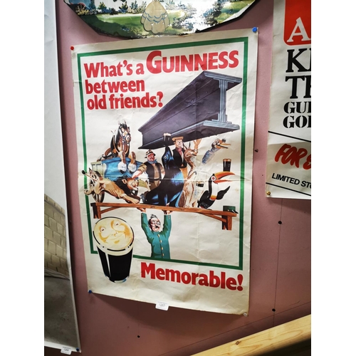 1267 - 1950s What's Guinness Between Old Friends advertising poster {75 cm H x 50 cm W}.