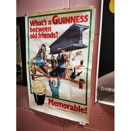 1269 - 1950s What's Guinness Between Old Friends advertising poster {75 cm H x 50 cm W}.