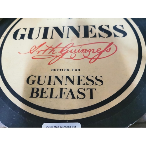 134 - Guinness Extra Stout Belfast cardboard advertisement { 26cm Dia. }