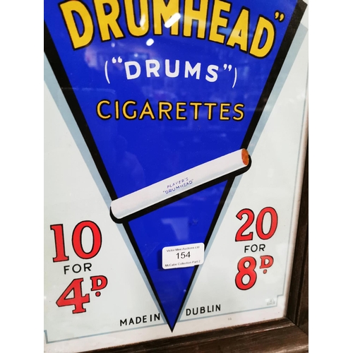 154 - Player's Drumhead Cigarettes 10 for 4d. 20 for 8d. advertising print. { 43cm H X 34cm W  }