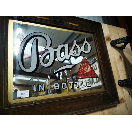 161 - Bass in Bottle framed advertising mirror. { 47cmH X 57cm W }.