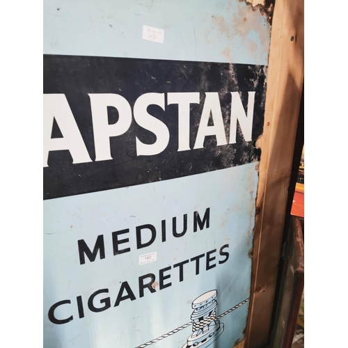 162 - Captan's Medium Cigarettes enamel advertising sign. { 91cm H X 61cm W }.