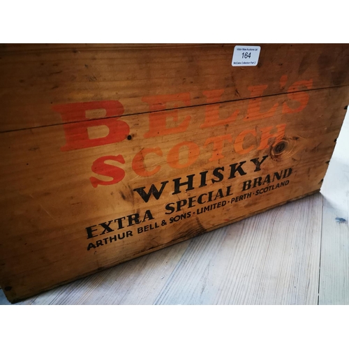 164 - Bell's Scotch Whiskey wooden advertising crate.