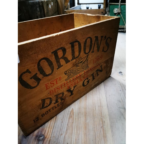 165 - Gordon's Gin wooden advertising crate.