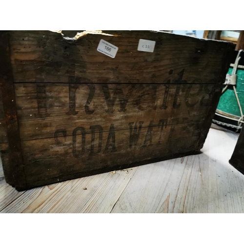 166 - Twaites Soda Water wooden advertising crate.