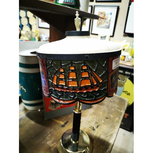 181 - 1990's Black Label Lager advertising lamp with original shade { 43cm H }.