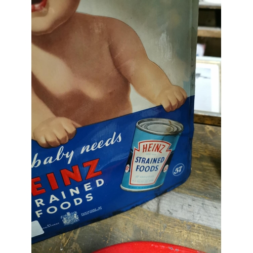 203 - Every  Baby Needs Heinz advertising showcard { 33cm H X 23cm W }.