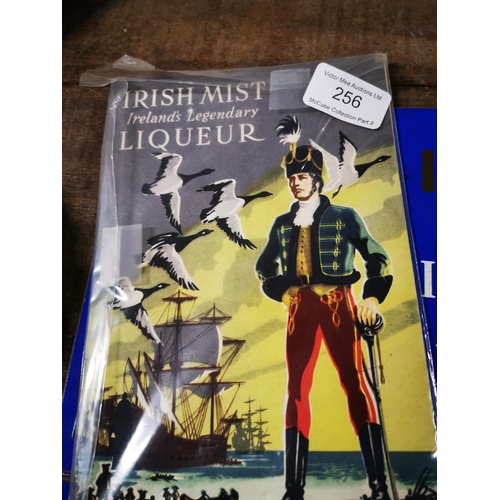 256 - Irish Mist advertising showcard, booklet and letter.