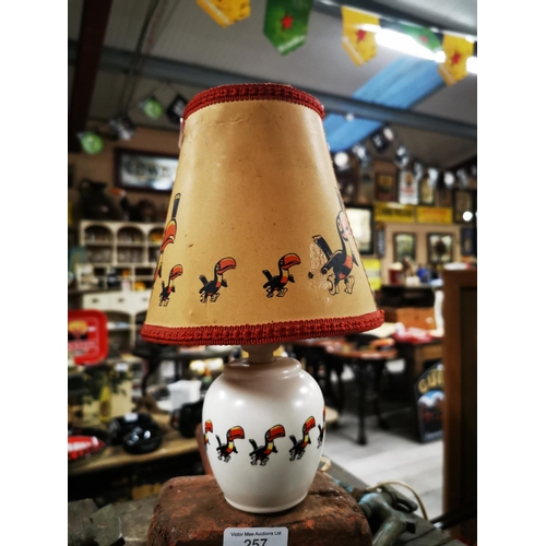 261 - Guinness Running Toucan advertising lamp with original shade.