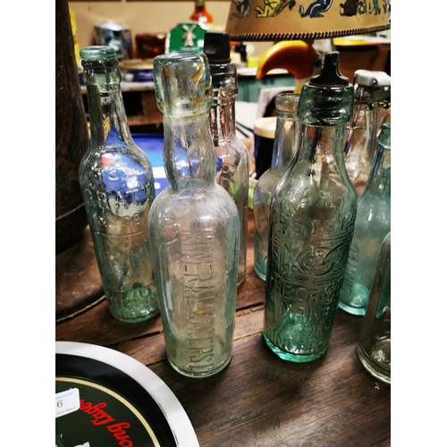 277 - Collection of 19th. C. and early 20th. C. glass mineral bottles  - mainly of Belfast origin.