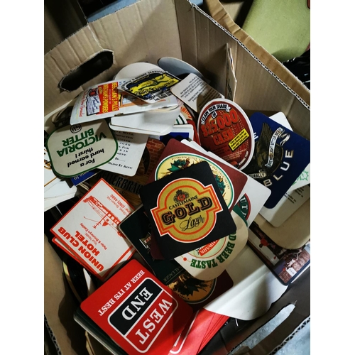 330 - Two boxes of miscellaneous beer mats