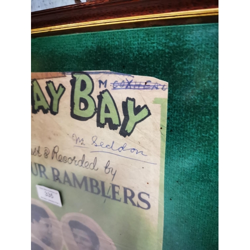 335 - Galway Bay  - Broadcasts Recorded By The Four Ramblers framed poster. { 43cm Sq. }.