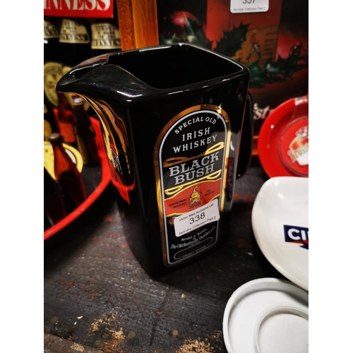 338 - Blackbush Irish Whiskey ceramic water jug { 16cm H } and Cinzano Bianco ashtray.