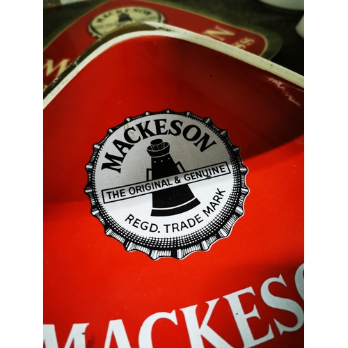 345 - Mackeson Carleton Ware ceramic ashtray { 23cm L X 27cm W }   and rubberised beer mat.