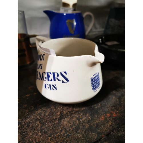 350 - Simply Say Seagers Gin ceramic water jug.  { 8cm H }.