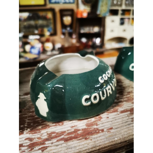 365 - Two Cognac Courvoisier ceramic ashtrays