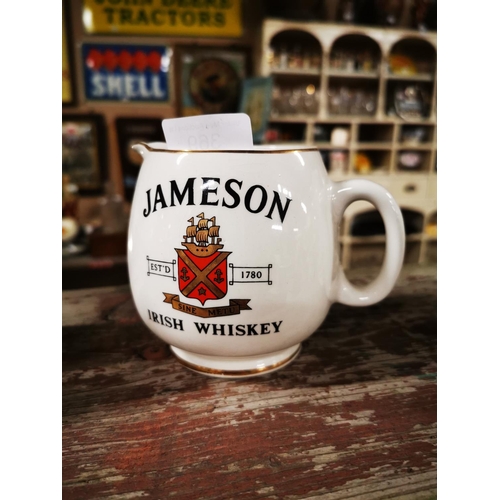 369 - Jameson Old Irish Whiskey Arklow Pottery ceramic water jug. { 10cm H }