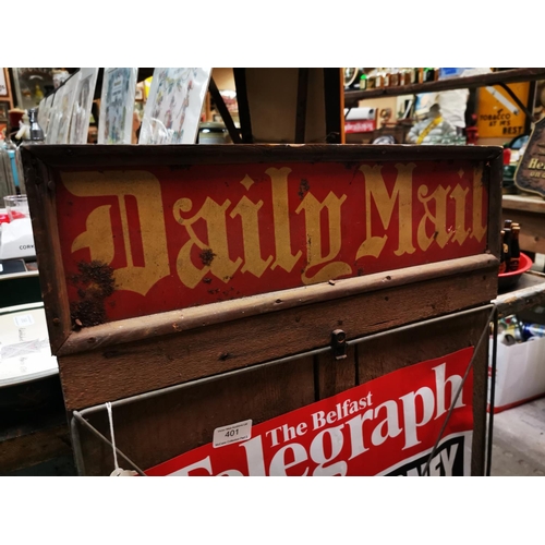 400 - The Daily Mail shop display sandwich board { 97cm H X  51cm W  }.