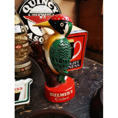 449 - Bulmer's Cider advertising model of a Woodpecker. { 21cm H X 10cm W }.