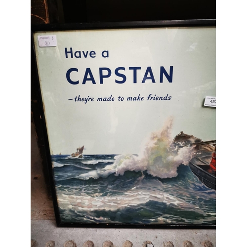 452 - Have A Capstan They Are Made To Make Friends advertisement. { 50cm H X 71cm W }.