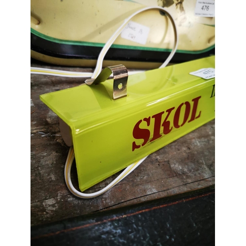 475 - Skol International Lager advertising shelf light.  { 7cm H X 30cm W }.