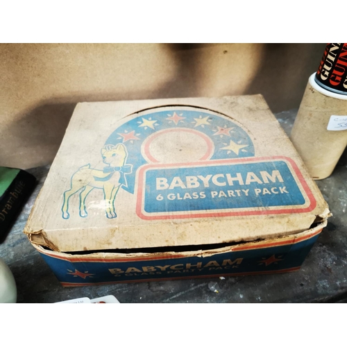 506 - Set of six 1960's Babycham glasses in original box.