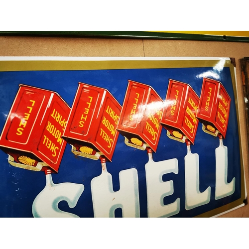 519 - Shell Motor Spirit enamel advertising sign. { 35cm H X 52cm W }.