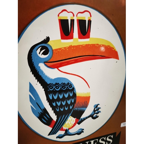 523 - Guinness Toucan enamel advertising sign { 71cm H X 51cm W }.