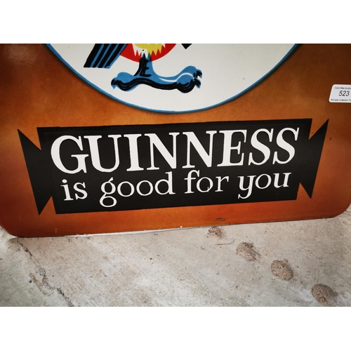 523 - Guinness Toucan enamel advertising sign { 71cm H X 51cm W }.