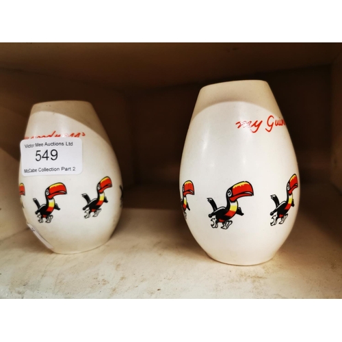 549 - Set of Guinness Toucan salt and pepper shakers.