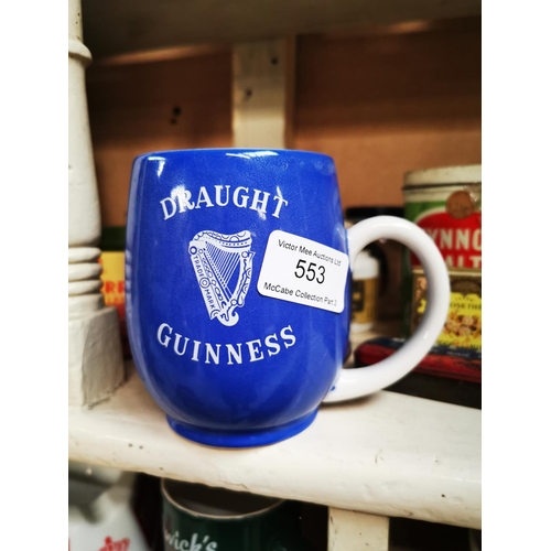 553 - Draught Guinness ceramic Carlton ware advertising mug {10 cm H}.