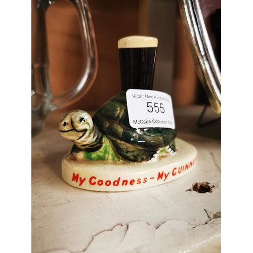 555 - My Goodness My Guinness ceramic Carleton ware tortoise advertising figure {8 cm H}.