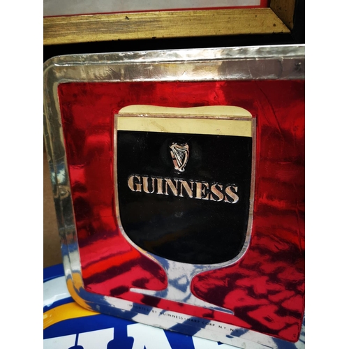 586 - Guinness advertising show card {19 cm H x 19 cm W}.