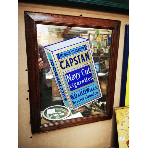 610 - Capstan Navy Cut advertising mirror in original frame {59cm H x 77cm W}.