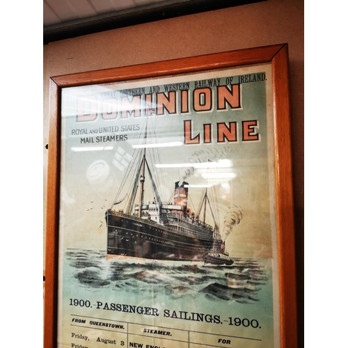 613 - Dominion Line Cruise print {69 cm H x 35 cm W}.