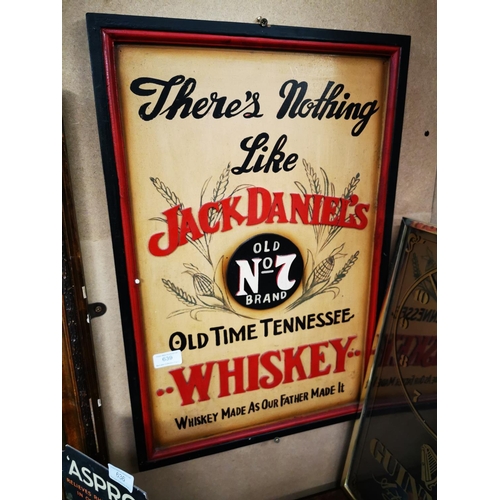 639 - There's Nothing Like Jack Daniels Whiskey wooden advertising sign {64 cm H x 40 cm W}.