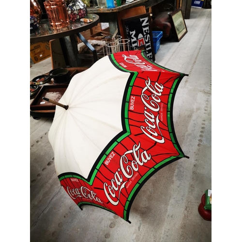 661 - 1960s Coca Cola advertising umbrella {90 cm L}.