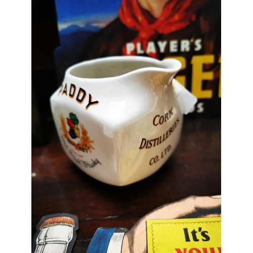 687 - Paddy Whiskey ceramic advertising jug {12 cm H}.