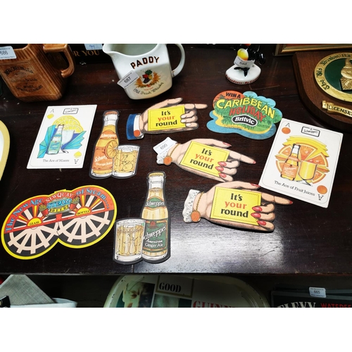 690 - Miscellaneous lot of Mineral drinks mats.