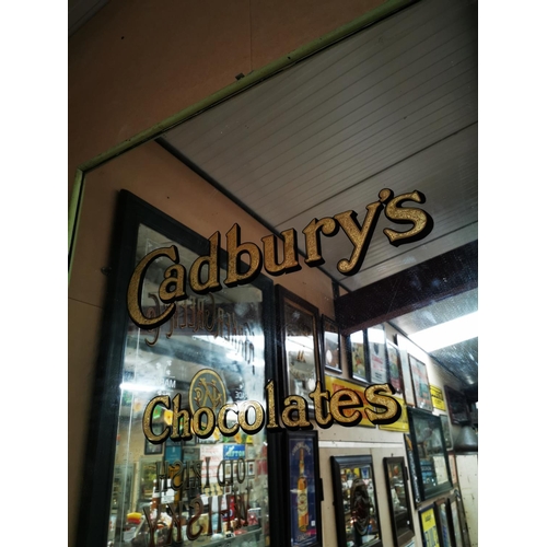 753 - Cadbury's Chocolates framed advertising mirror. { 165cm H X 92cm W }.