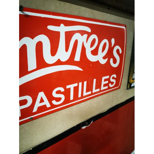 76 - Rowntree's Pastilles enamel advertising sign. { 30cm H X 91cm W }.