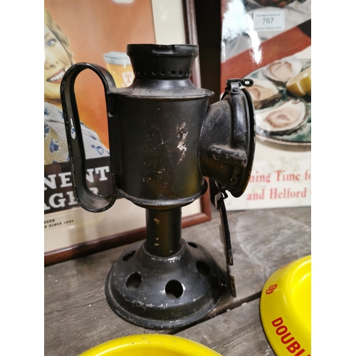 765 - 1914- 18 black out trench lamp. { 20cm H }.