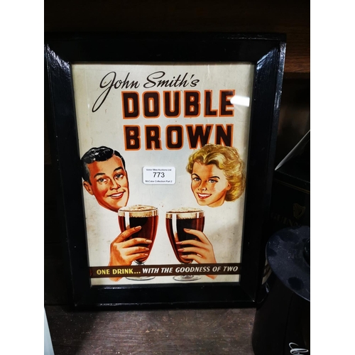 773 - John Smith Double Brown Show card. {33 cm H x 25 cm W}.