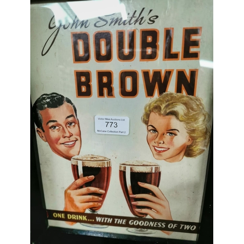 773 - John Smith Double Brown Show card. {33 cm H x 25 cm W}.