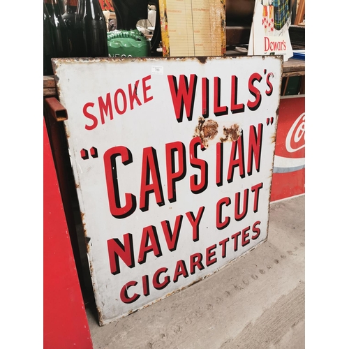 789 - Will's Capstan Navy Cut enamel sign. {84 cm H x 84 cm W}.