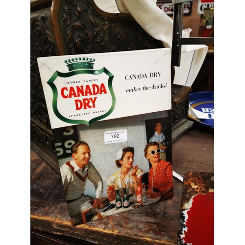 792 - Canada Dry Show card. {28 cm H x 20 cm W}