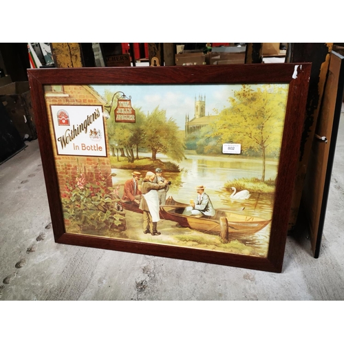 802 - Worthington's in Bottle Framed advertisement. {47 cm Hx 62 cm W}.