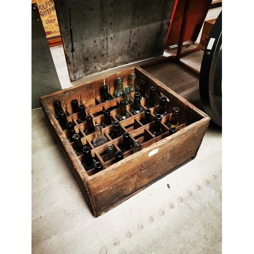 807 - Crate of old Guinness bottles.